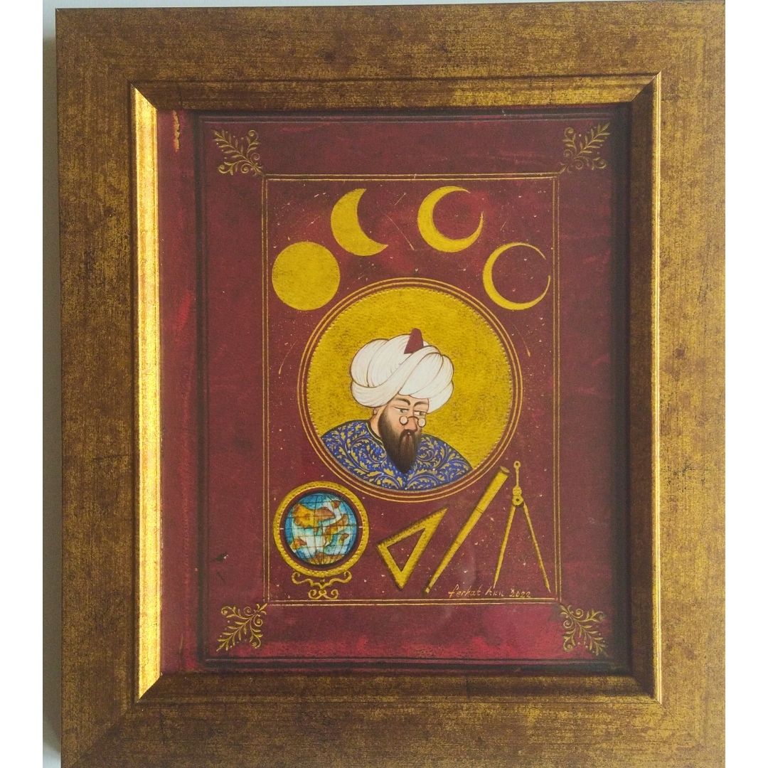 Minyatür Tablo 25x22 cm Tıpkı Basım Astronomi Figürü
