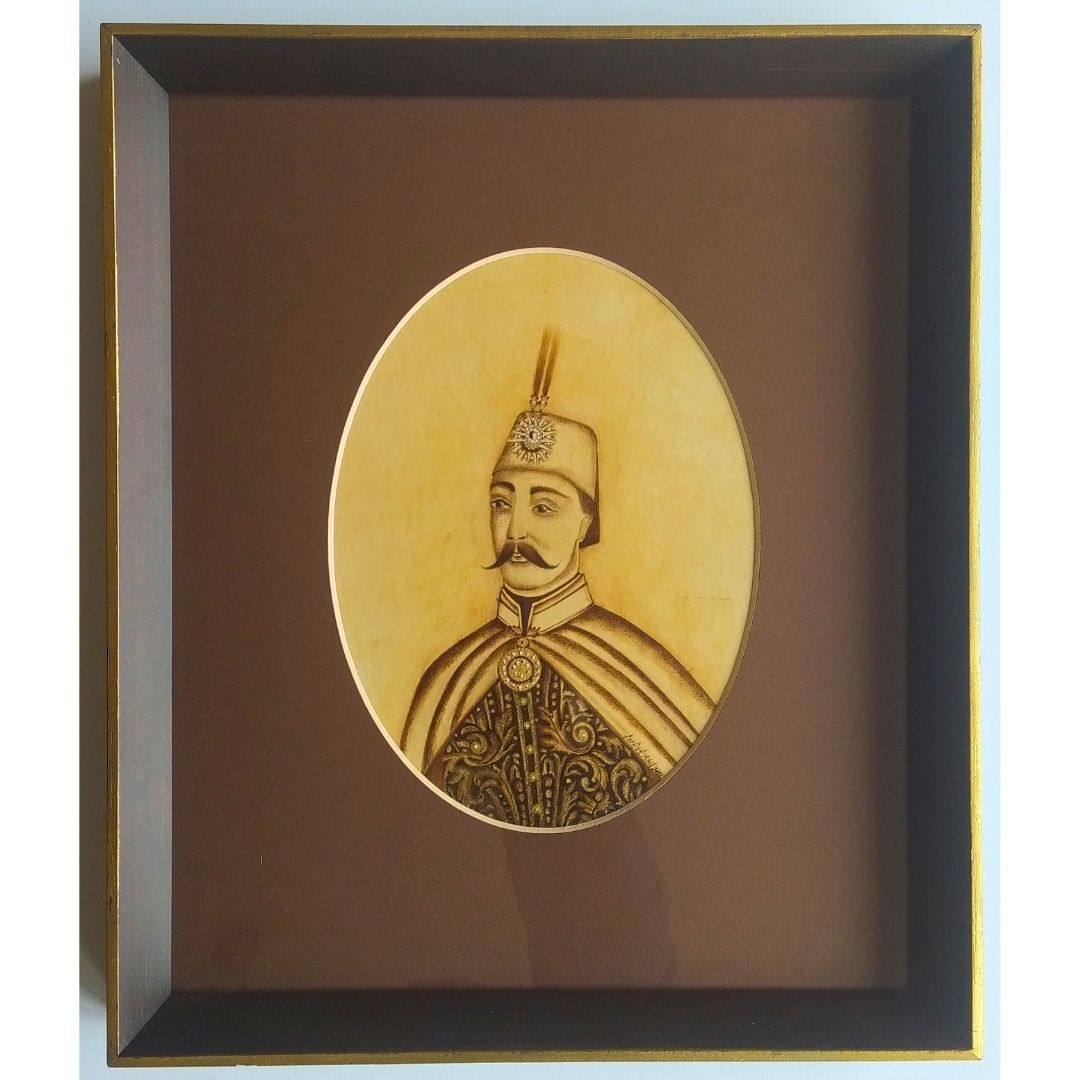 Minyatür Tablo 27x32 cm El Yapımı Sultan Abdulmecid