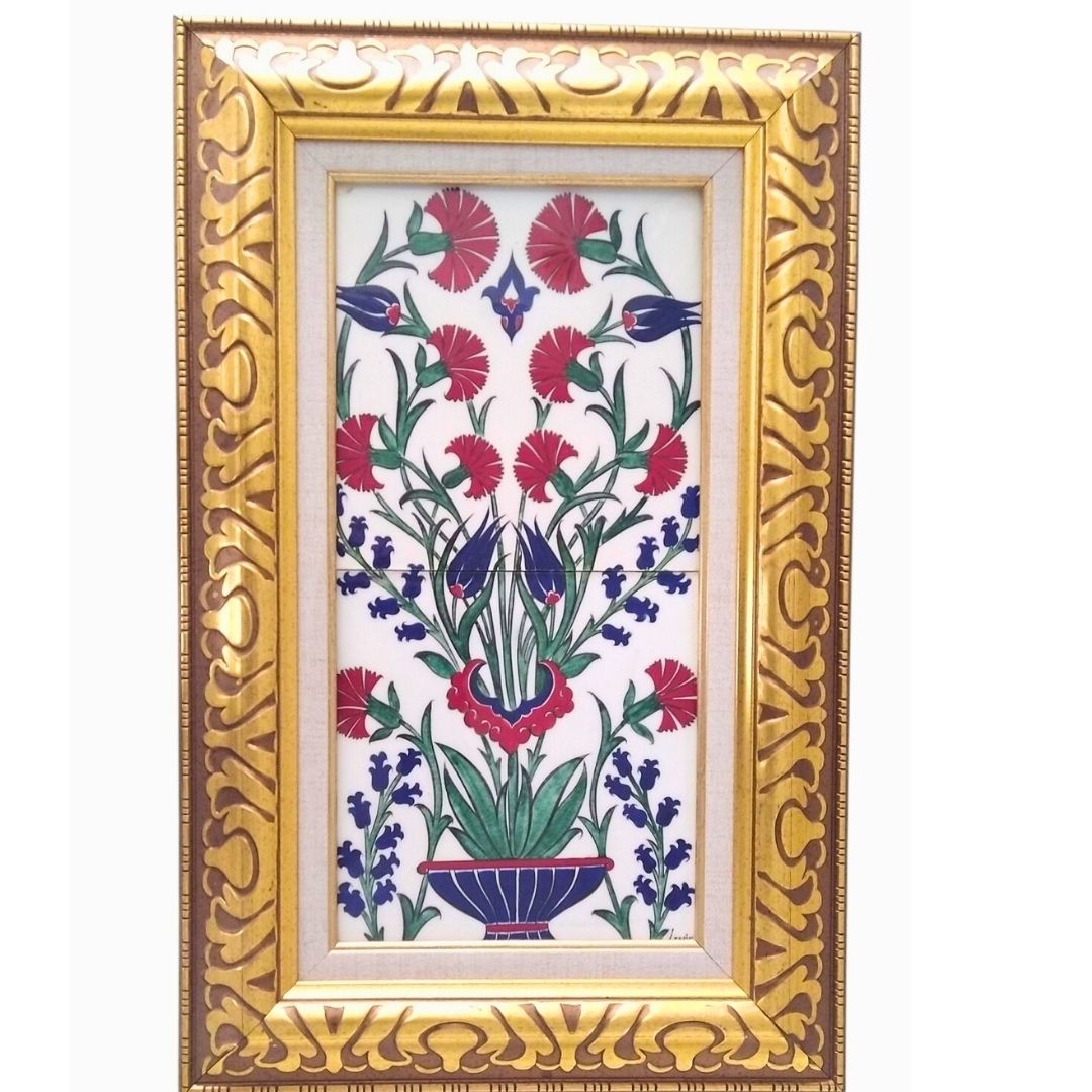 İZNİK ÇİNİ PANO 35X55 CM ÇERÇEVELİ 