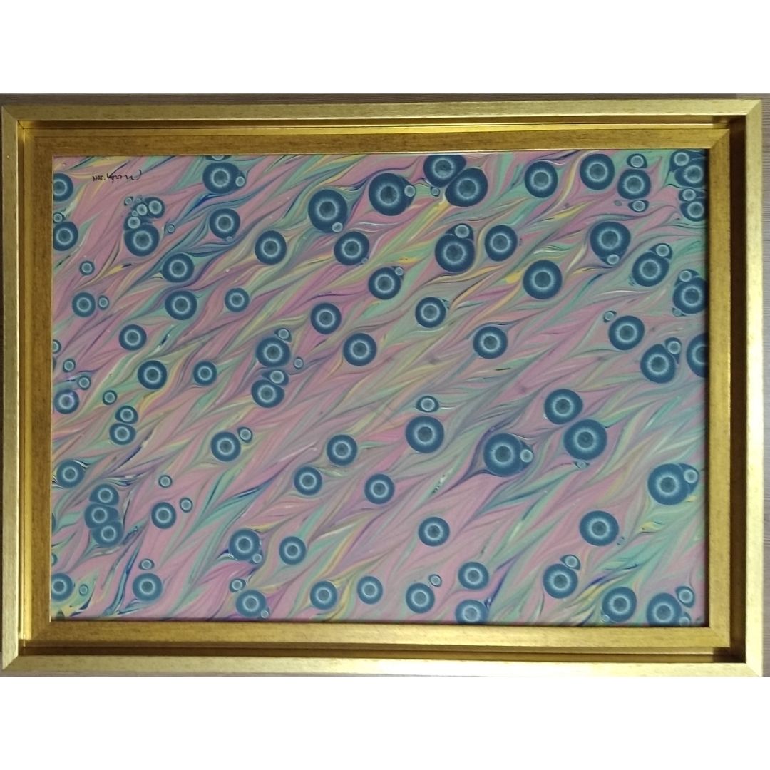 Ebru Sanatı Tablo 55x70 cm El Yapımı
