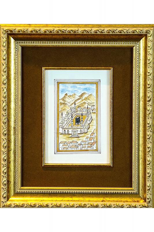 Minyatür 25x20 cm El Yapımı Dekoratif Çerçeveli KABE FİGÜRÜ