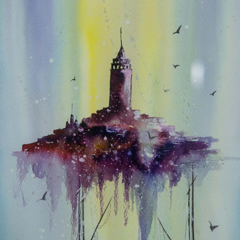 Suluboya Tablo  El Yapımı 48x86 cm GALATA KULESİ