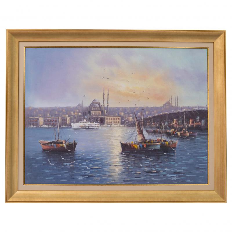 Yağlı Boya Tablo Orijinal 95x75 cm ’GALATA KÖPRÜSÜ’’