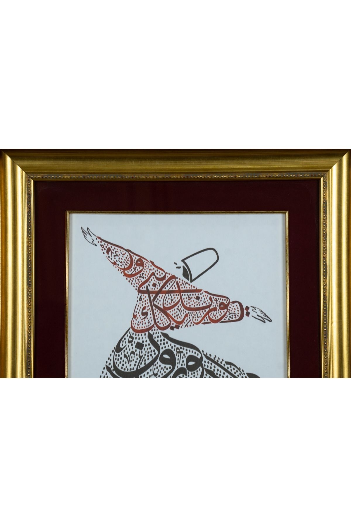 İslami Tablo 50x60 cm Dijital Basım Hat Sanatı Dekoratif Çerçeveli ’’Mevlevi Figür ’’