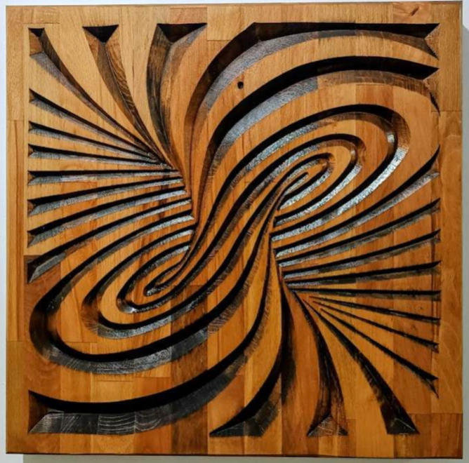 KAYIN MASİF SONSUZLUK DÖNGÜSÜ MOTİFİ 50X50 CM