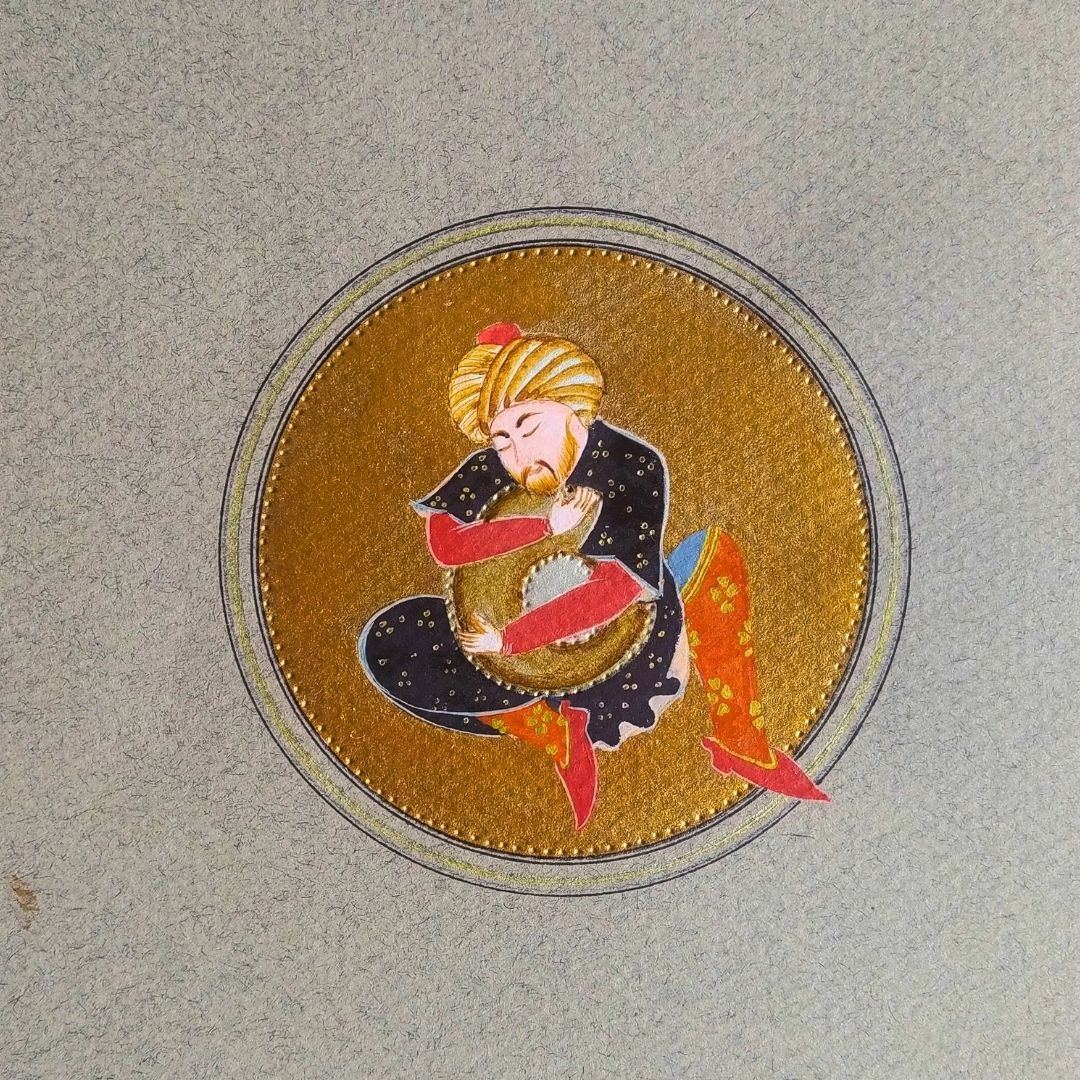 Minyatür Çerçevesiz 15X15 cm El Yapımı Derviş Figürü