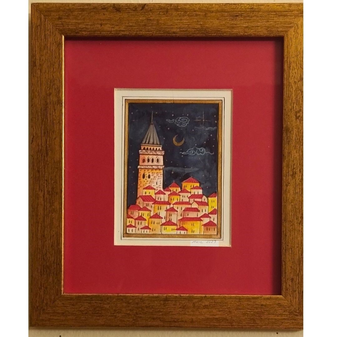 Minyatür 20x17 cm Galata Kulesi (Gece)