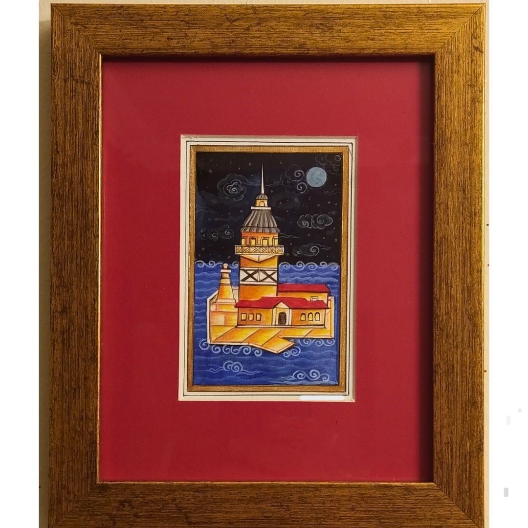 Minyatür 20x17 cm Kız Kulesi (Gece)