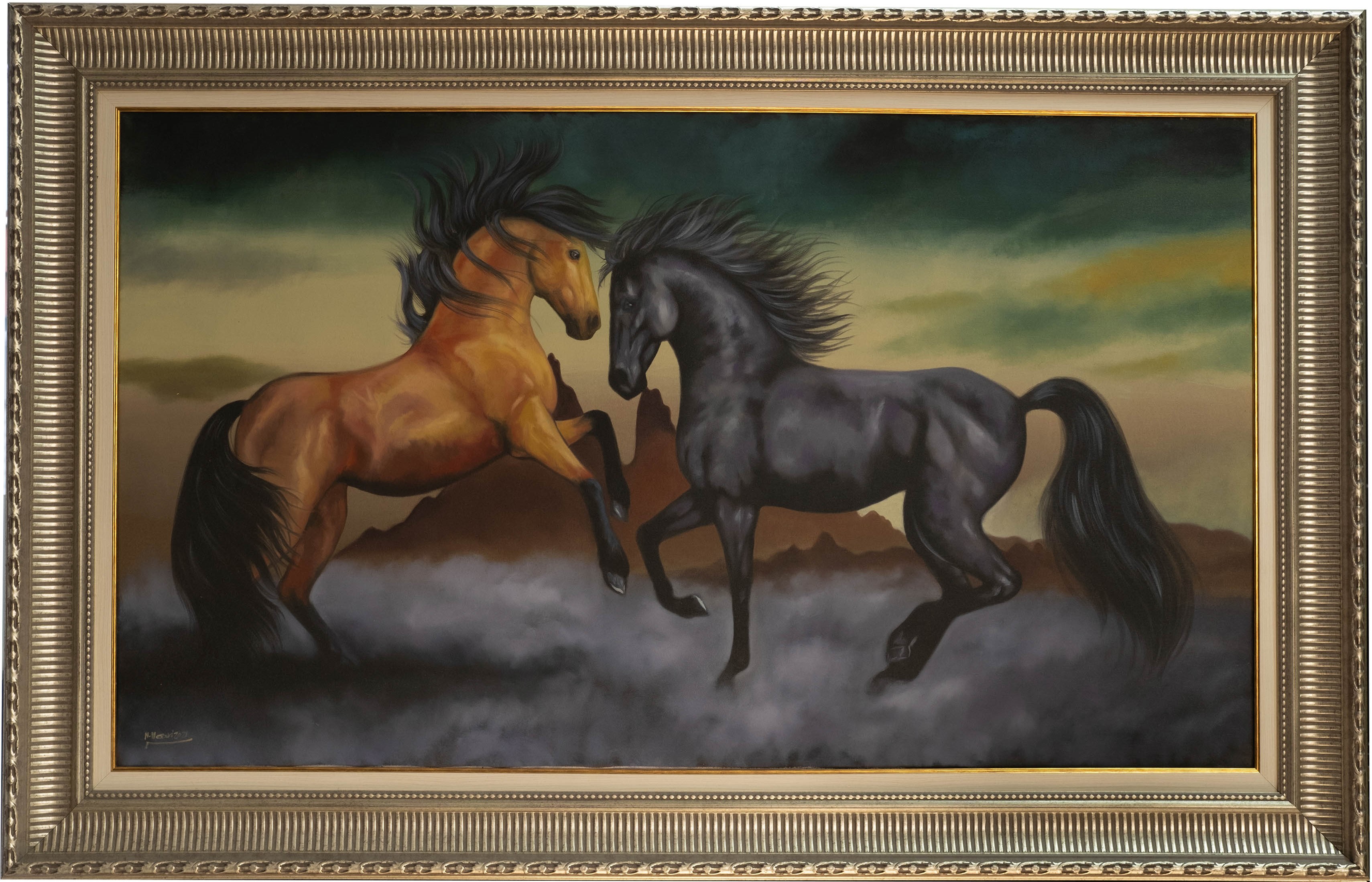 Yağlı Boya Tablo Orijinal 100x153 cm ’ATLAR’’
