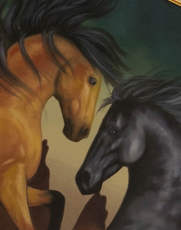 Yağlı Boya Tablo Orijinal 100x153 cm ’ATLAR’’