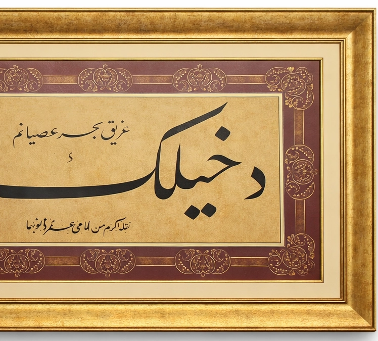 Hat Tablo El Yazması  80X160 cm DAHİLEK YA RESULALLAH