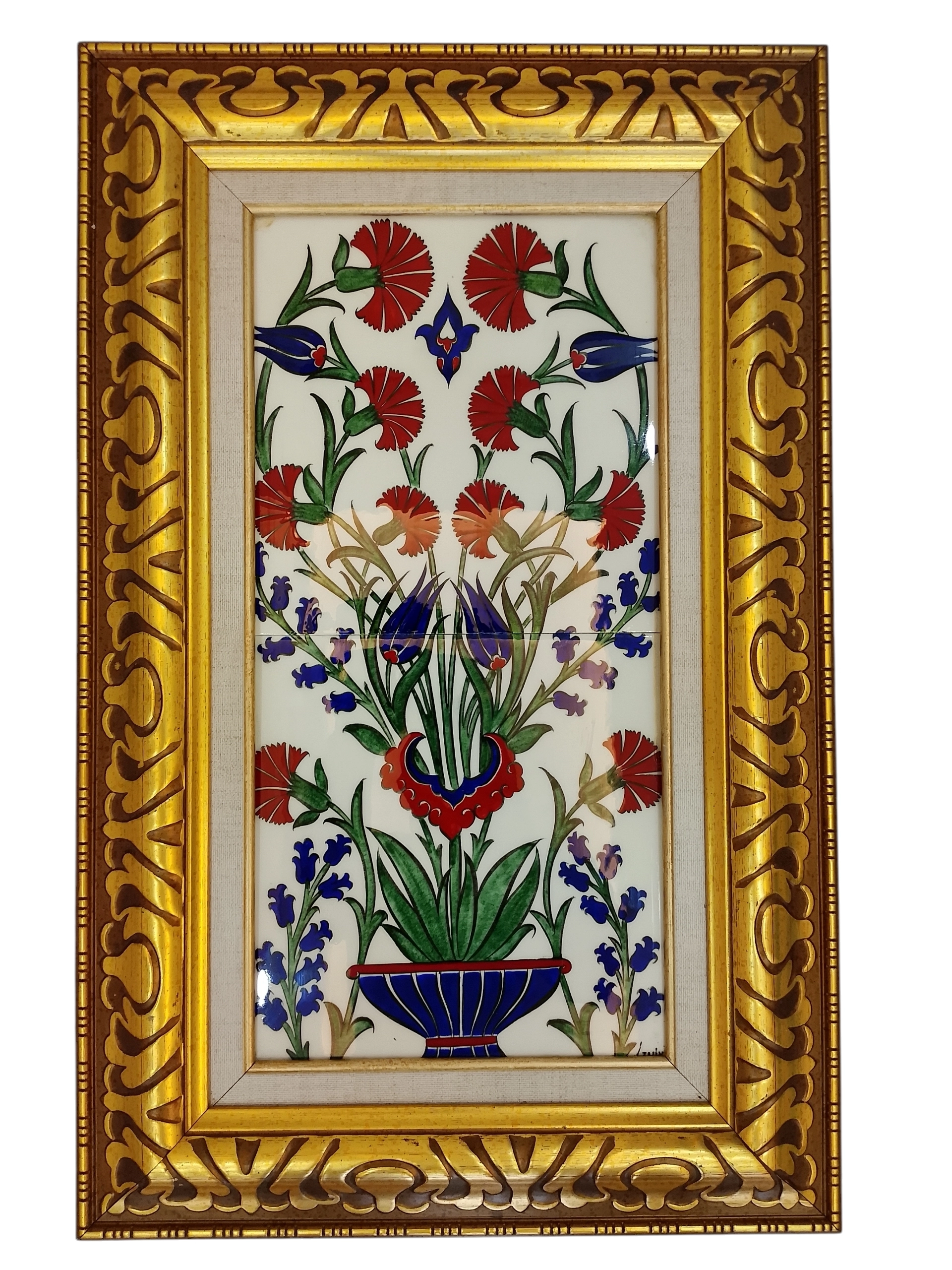 İZNİK ÇİNİ PANO 35X55 CM ÇERÇEVELİ 