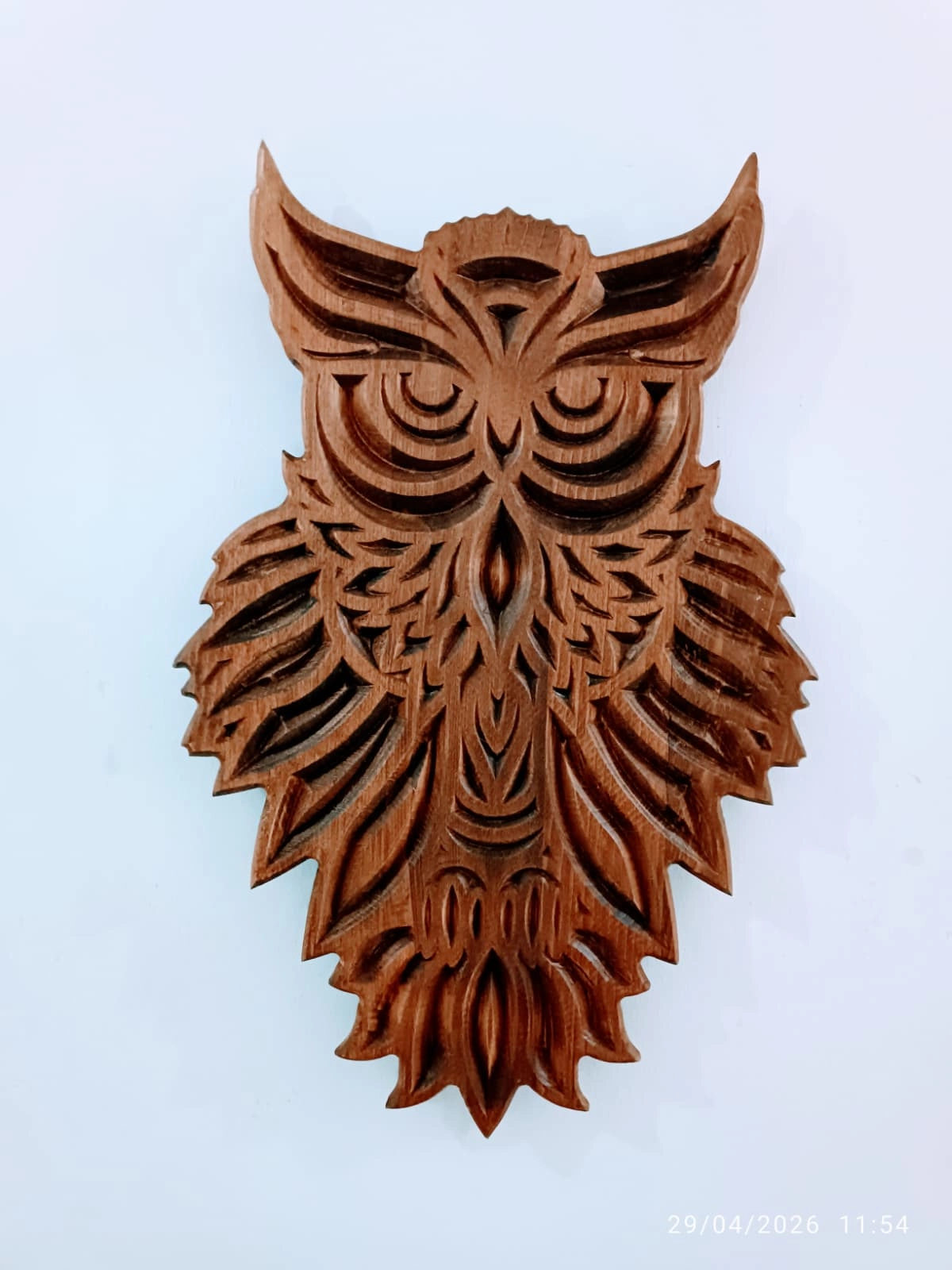 KAYIN MASİF BAYKUŞ MOTİFİ 50X75 CM