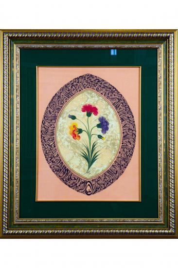 İslami Tablo 54x68 cm Canvas Basım Hat Sanatı Dekoratif Çerçeveli ’’Ayetel Kürsi Divani ’’