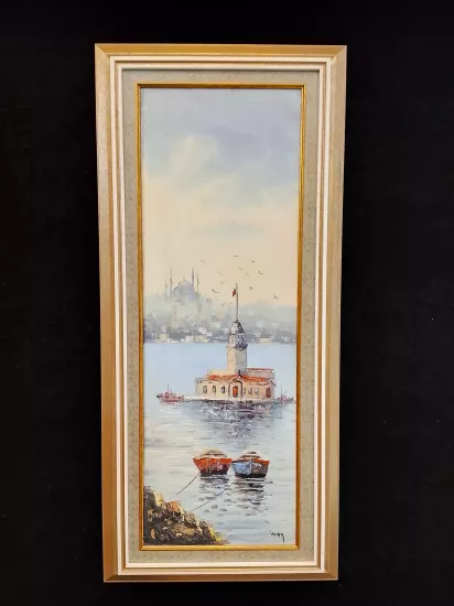 Yağlı Boya Tablo  KIZ KULESİ MANZARA