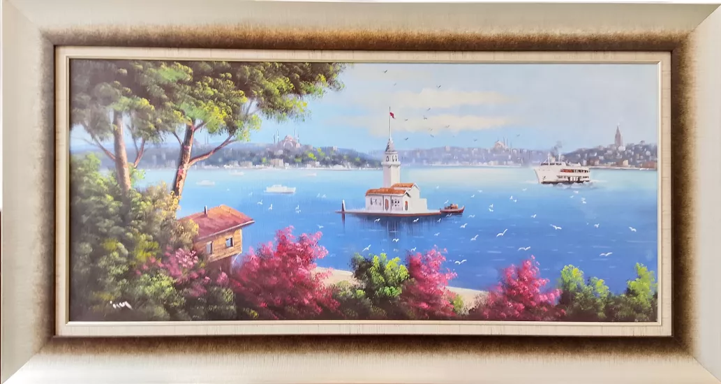 Yağlı Boya Tablo KIZ KULESİ MANZARA